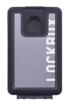 Lockbox Transp Grey Silver plata clip negro