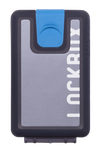 Lockbox Transp Grey Silver plata clip azul