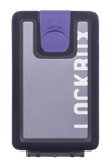 Lockbox Transp Grey Silver plata clip lila